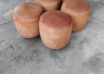 Pufy fotele skóra naturalna ładne