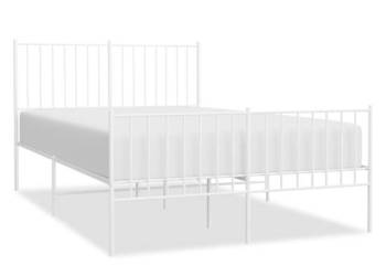 Łóżko Metalowe Białe Rama Łóżka Ze Stelażem Biała 120x200 cm WM-350947