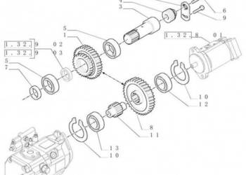 New Holland T6010 T7230 Koło zębate z46/z55 87389628