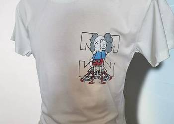 T-shirt bawełniany Off White, biały XL regular fit