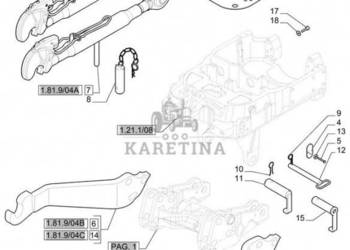 New Holland T6010 T6090 T6070 Cięgło dolne 87631989