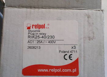 Stycznik RIK25-40/230 ; AC1 ; 25A/ 400V Relpol
