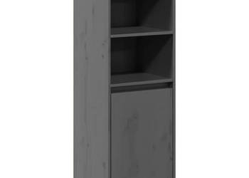 Szafka szara 37x34x110 cm lite drewno sosnowe WM-813517