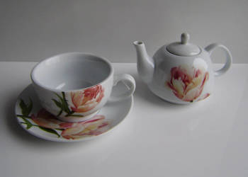 Zestaw do herbaty Affek Design filiżanka talerzyk czajniczek