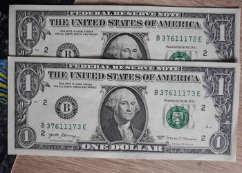 2 x 1 Dolar G. Washington 2017 r mennicze kolejne numery 2 x 1 Dolar G. Washington 2017 r mennicze kolejne numery