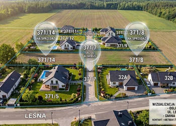 Działki budowlane (371/14, 371/8) + udział w drodze | Zielina, ul. Leśna