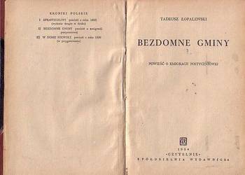 (0185) BEZDOMNE GMINY (POWIEŚĆ O EMIGRACJI POSTYCZNIOWEJ)  –