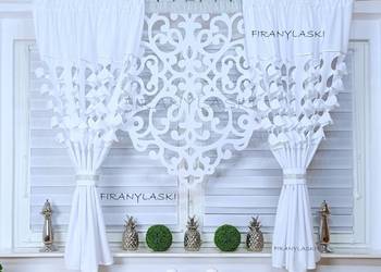 Zestaw panel zasłony firany firanki gotowe do pokoju salonu jadalni