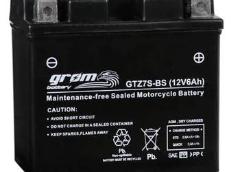 Akumulator motocyklowy GROM GTZ7S-BS12V 6Ah 120A P+