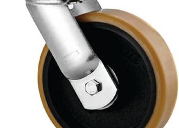 Koło skrętne, widły i płytka ze spawanej stali, ocynkowane i chromowane, 9…