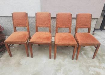Krzesła art deco, 4 sztuki, lata 30