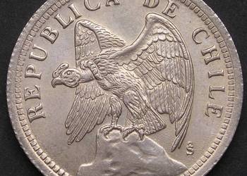 CHILE 1 PESO 1933 - KONDOR - STAN MENNICZY -