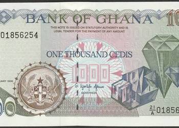 GHANA 1000 CEDIS 1996 - STAN BANKOWY UNC