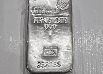 Sztabka srebra 1kg 1000g srebrna UMICORE 999 Srebro Warszawa