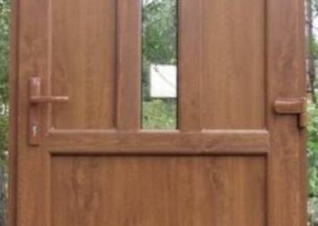 złoty dąb drzwi PCV 100x210 biurowe sklepowe, panel, szyba