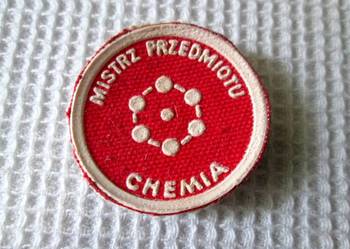 Naszywka tarcza Mistrz przedmiotu Chemia