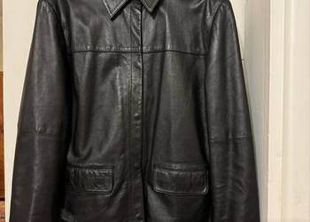 Kurtka damska ze skóry naturalnej XS/S czarna Jean Paul z kołnierzykiem