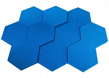Pianka Akustyczna Mata Wygłuszająca Hexagon Sześciokąt 3cm Niebieski