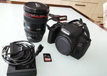 Sprzedam aparat Canon EOS 850D wraz z obiektywem Canon EF 24-105mm f4 L IS