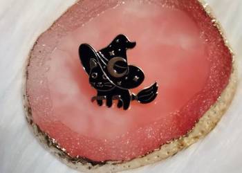 PIN wpinka przypinka broszka gotycki kot alternative goth