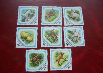Mongolia 1982 MNH Mi. 1577/83 Fauna Zwierzęta  a
