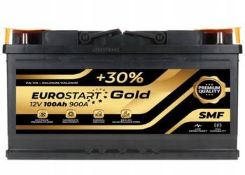 Nowy akumulator samochodowy 12V, 100Ah,  900A, marki EuroStart w wersjiGOLD