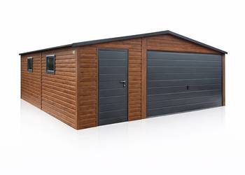Garaż Blaszany jednostanowiskowy 5x5.5m Drewnopodobny PRODUCENT