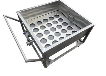 Wanna formująca do sera na 25 form serowych, otwór Ø 90 mm