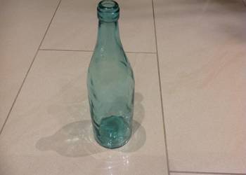 Stara Butelka Szklana Błękitne Szkło Stara Butelka Szklana Błękitne Szkło