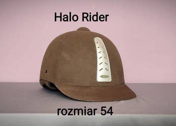 Kask jeździecki Halo Rider - rozmiar 54 - brązowy