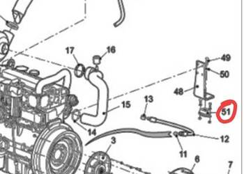 Poduszka silnika ładowarki teleskopowej Massey Ferguson
