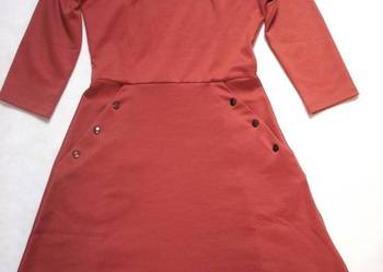 RESERVED Koralowa Sukienka NOWA 38 40
