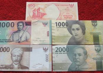 INDONEZJA (3) Kolekcjonerskie Banknoty Zestaw - 5 sztuk UNC