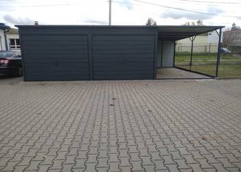 Garaż blaszany 6x6 z wiatą