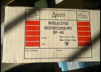 Rozłącznik bezpiecznikowy RP-00, Apena , 160A