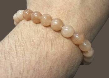 Bransoletka z kamieni - Kamień słoneczny Pomarańczowy Duże kulki