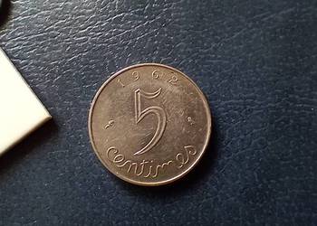 Stare monety 5 centym 1962 Francja