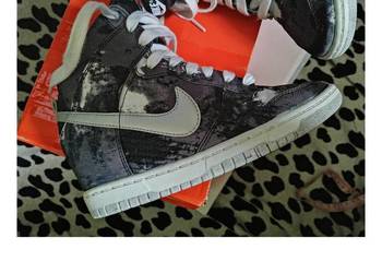 NIKE  DUNK SKY HI _ nowe Sneakersy Półbuty W sportowym stylu. Kryty Koturn