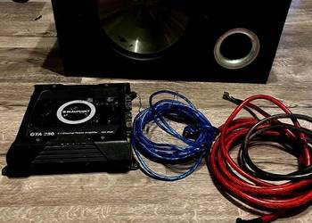 Sprzedam zestaw audio – głośnik z wzmacniaczem i kompletnym okablowaniem
