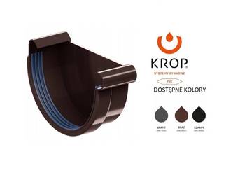 KROP PVC System rynnowy DENKO PRAWE 100 BRĄZ