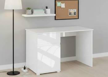 LINGO biurko 1d1s/120 biały połysk