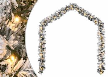 vidaXL Świąteczna girlanda z lampkami LED, zielona, 10 m, PVC(SKU:4019670)