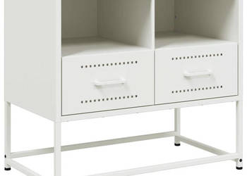 Szafka pod telewizor biała 68x39x605 cm stalowa WM-846553