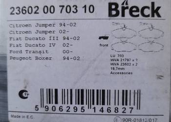 Klocki hamulcowe Brek citroen Jumper Ducato Ford Peugeot