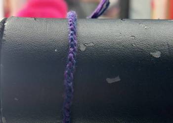 Bransoletka z muliny w skomplikowanym splocie