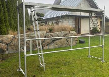 Rusztowania aluminiowe INSTANT 73m2 - komplet, stopy 1m, kotwy, stan bdb!