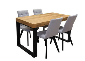 Stół Loftowy CASTEL 160x90cm + 6 krzeseł Loftowych POPRAD