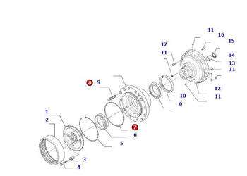 Komatsu WA100 - most napędowy przedni Carraro - obudowa 42W-22-H0P99