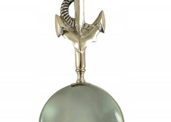 Aluminiowa lupa gabinetowa motyw marynistyka chromowa