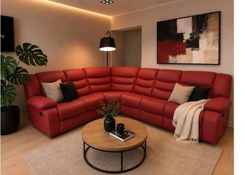 -50% Nowy Narożnik REGAN / SKÓRA NATURALNA / Funkcje RELAX / 260 x 320 cm